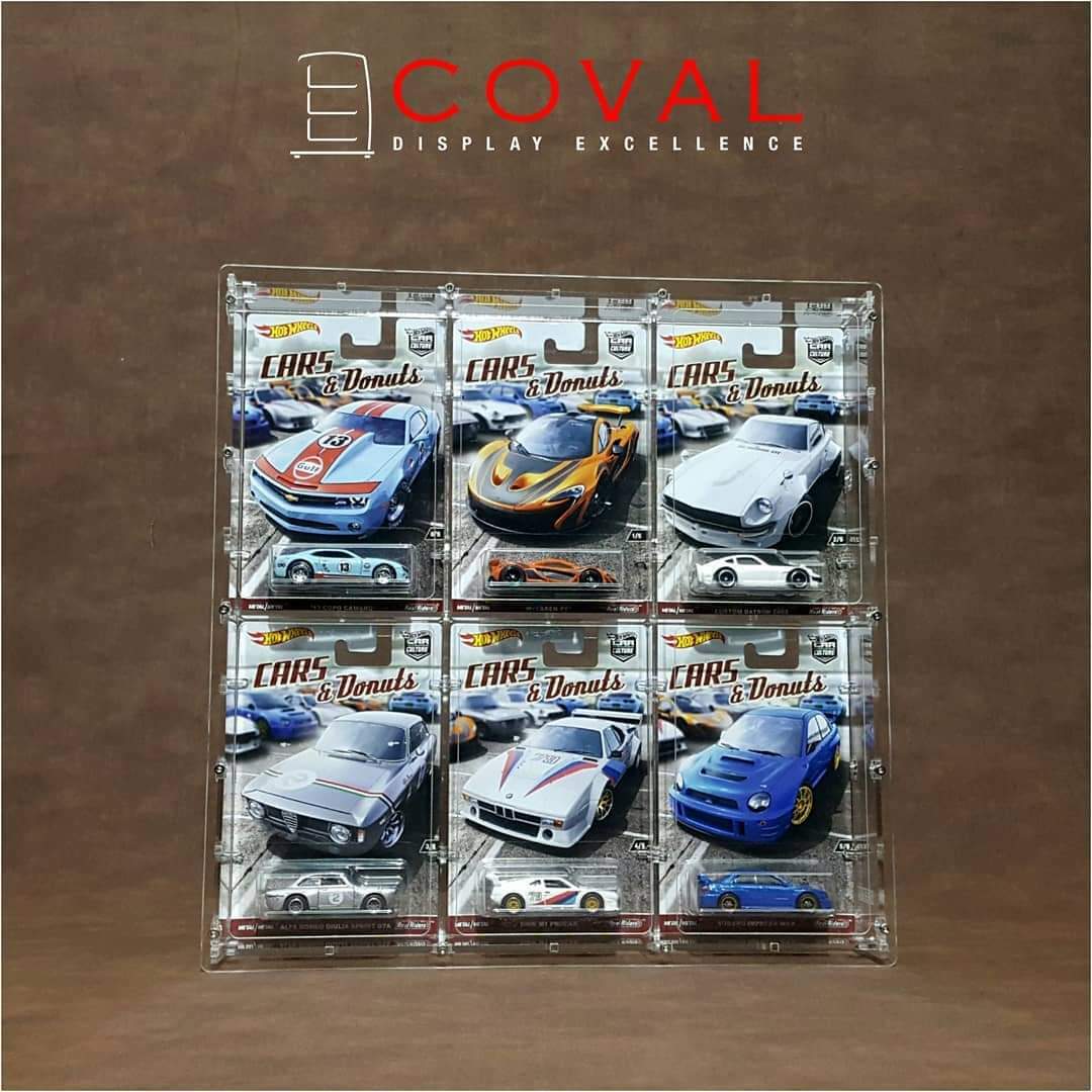 HRC-302 Acrylic Display Case for 3 x 2 Carded RLC and Mainline Hot Wheels