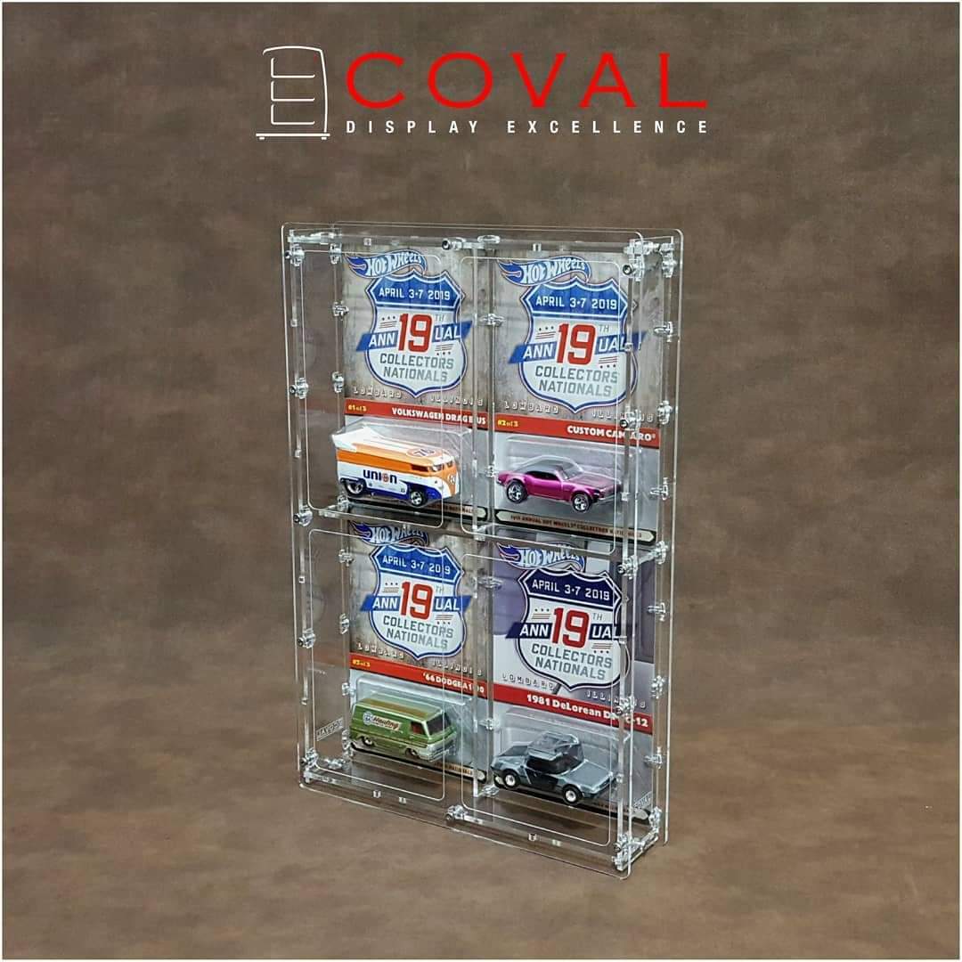 HRC-202 Acrylic Display Case for 2 x 2 Carded RLC and Mainline Hot Wheels