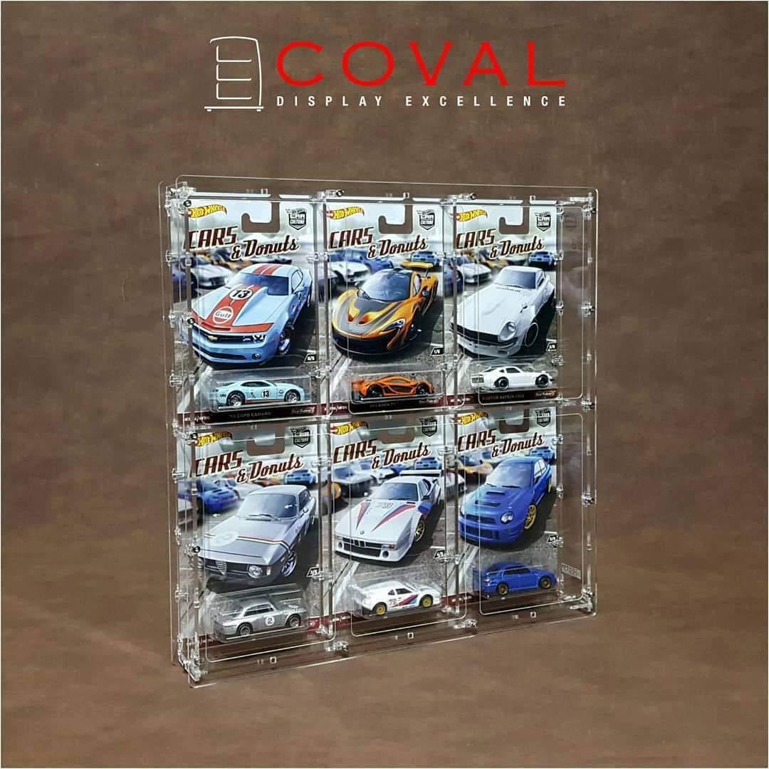 HRC-302 Acrylic Display Case for 3 x 2 Carded RLC and Mainline Hot Wheels