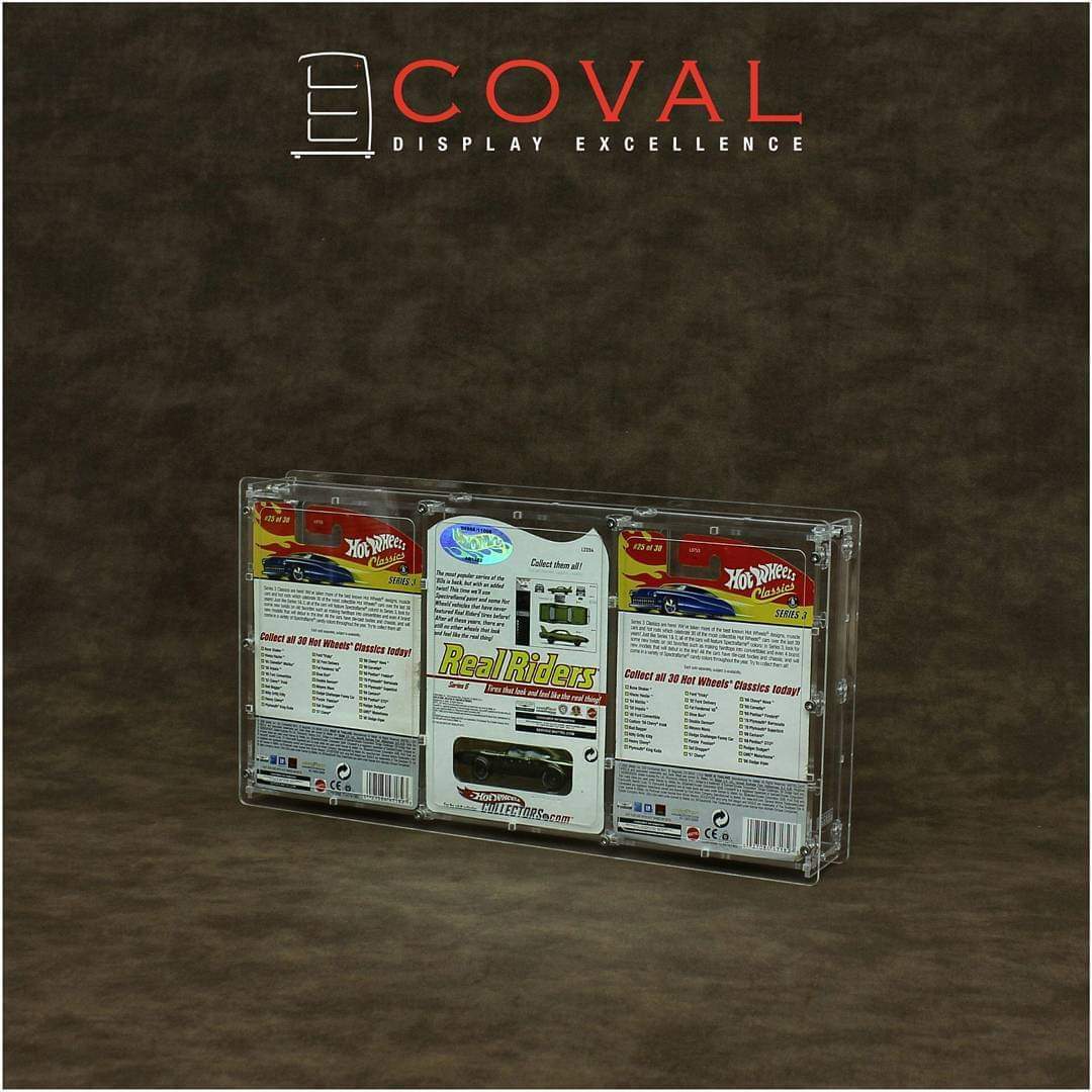 HRC-301 Acrylic Display Case for 3 Carded RLC and Mainline Hot Wheels