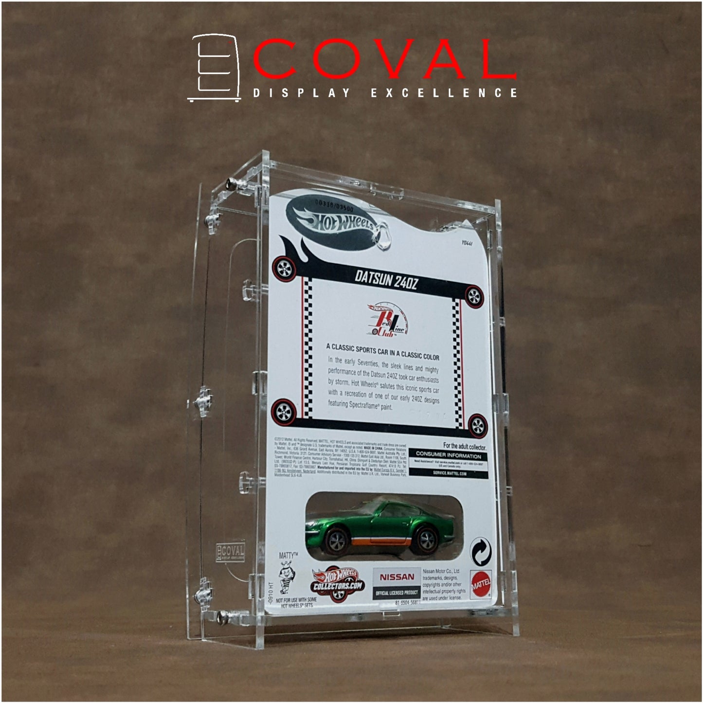 WRC-101 Acrylic Display Case for Single Mainline Carded Hot Wheels