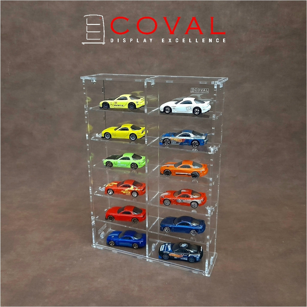 SMD-206C Acrylic Display Cabinet Holds 1/64 Loose Cars Holds 2 x 6