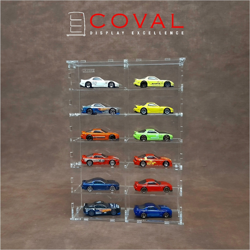 SMD-206C Acrylic Display Cabinet Holds 1/64 Loose Cars Holds 2 x 6