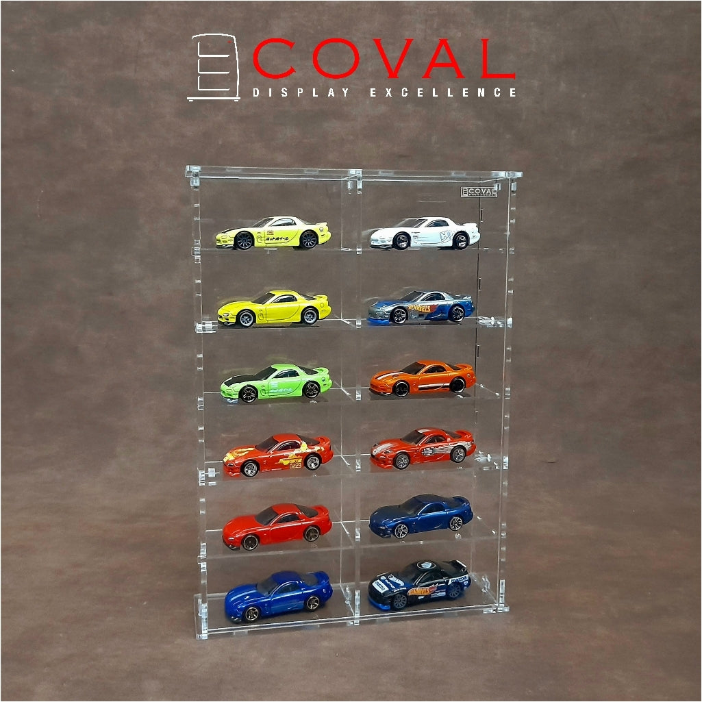 SMD-206C Acrylic Display Cabinet Holds 1/64 Loose Cars Holds 2 x 6