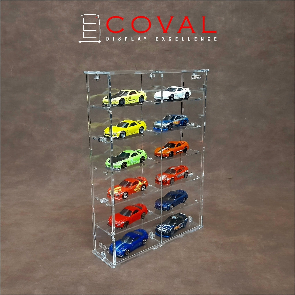 SMD-206C Acrylic Display Cabinet Holds 1/64 Loose Cars Holds 2 x 6