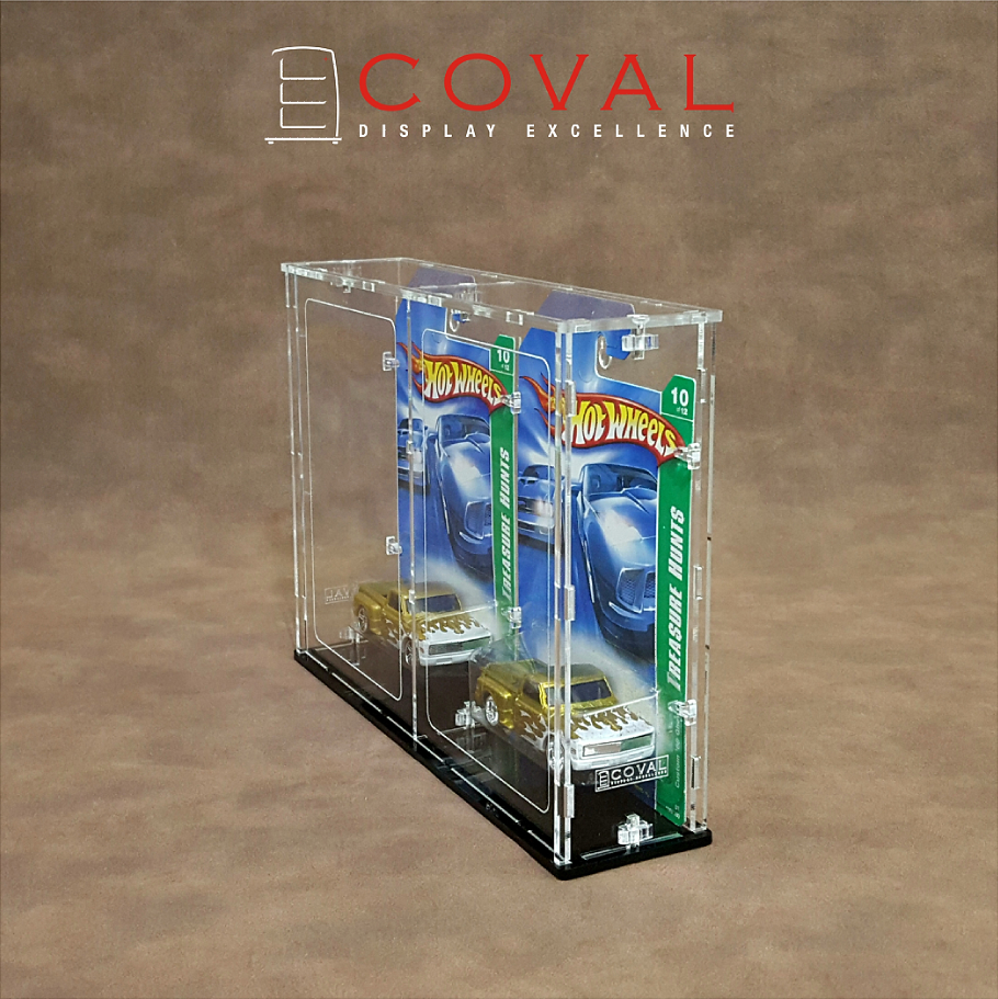SRC-201 Acrylic Display Case for 2 x 1 Carded RLC and Mainline Hot Wheels *Stackable *Wallmountable