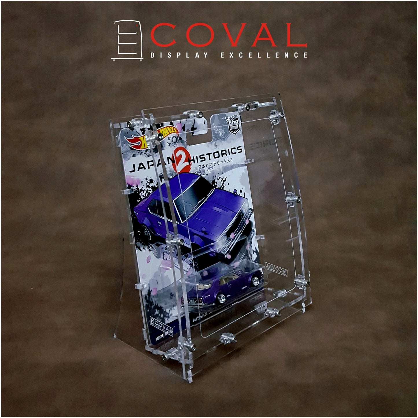 AWC-01 Acrylic Display Case for Single Wide Premium Carded Hot Wheels with *Arched Front