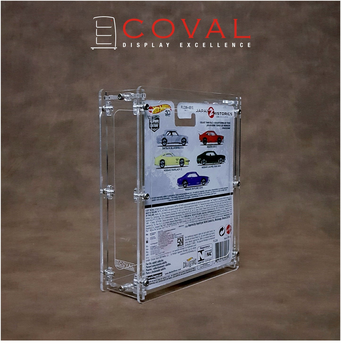 HWC-101 Acrylic Display Case for Single Premium Wide Carded Hot Wheels