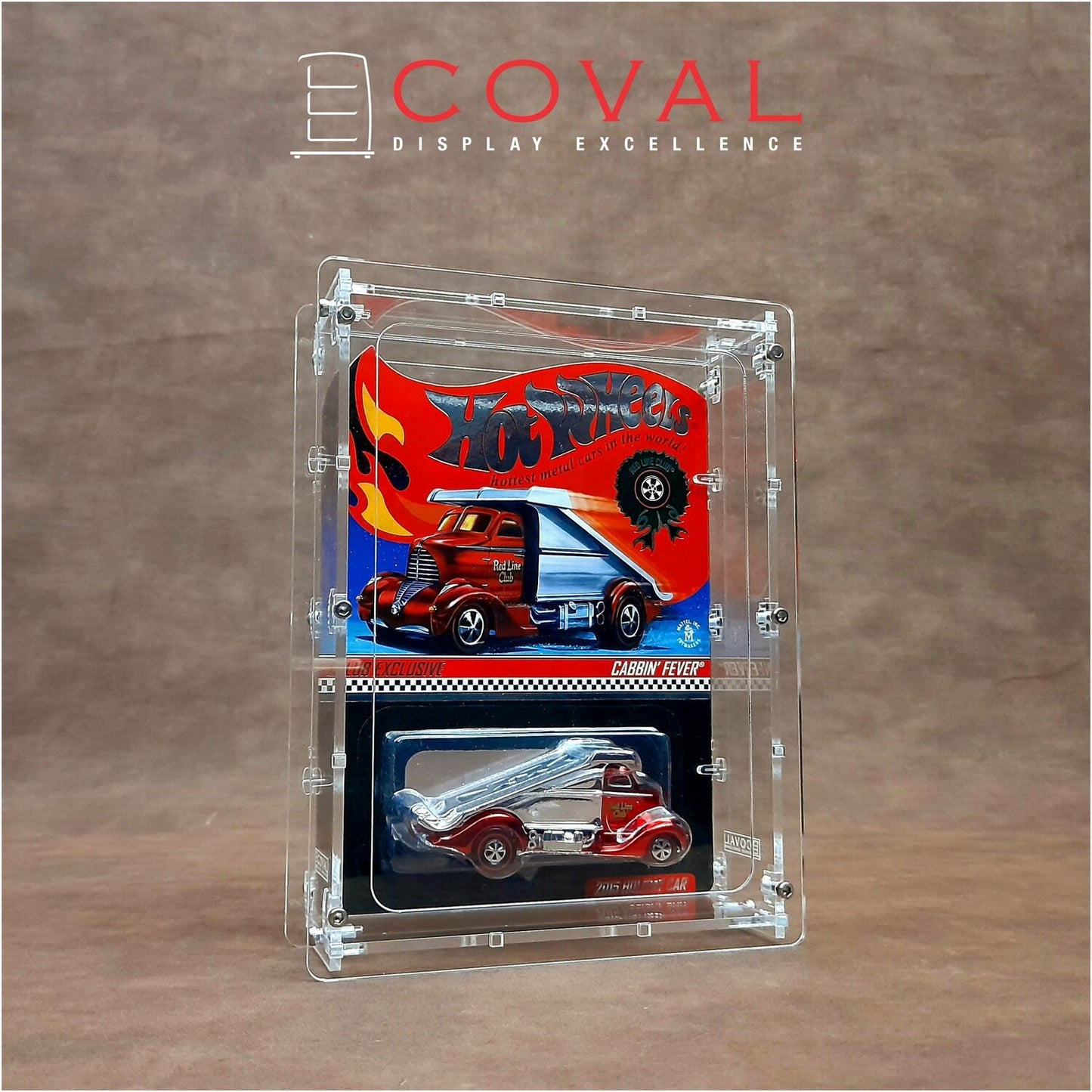 HRB-101 Acrylic Display Case for Large Single Carded Hot Wheels RLC