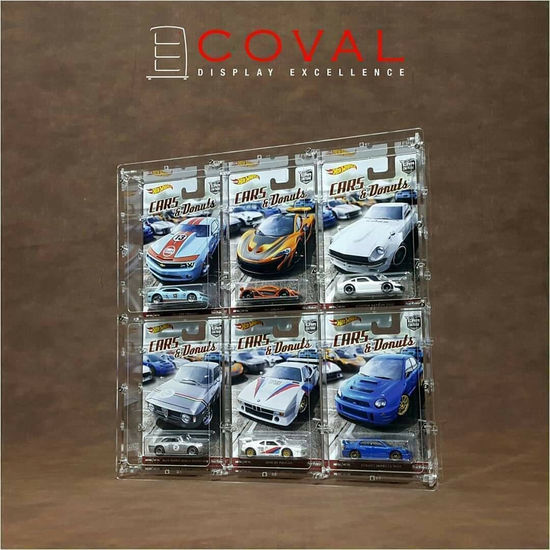 HRC-302 Acrylic Display Case for 3 x 2 Carded RLC and Mainline Hot Wheels