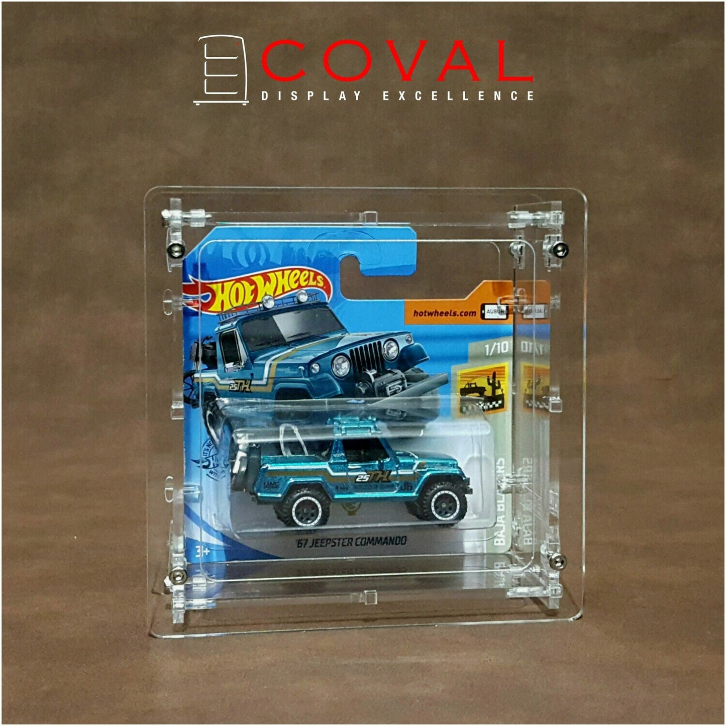 HSC-101 Acrylic Display Case for Single Short Carded Hot Wheels and Matchbox