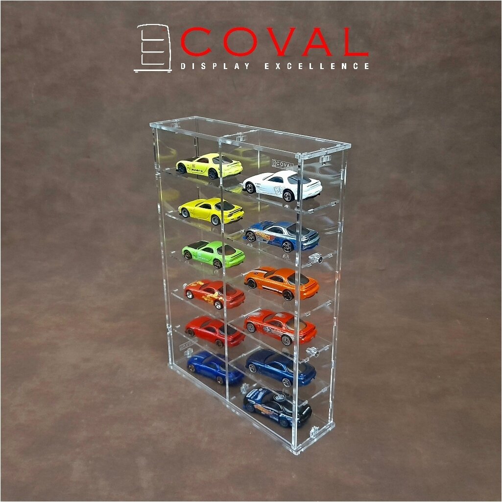 SMD-206C Acrylic Display Cabinet Holds 1/64 Loose Cars Holds 2 x 6