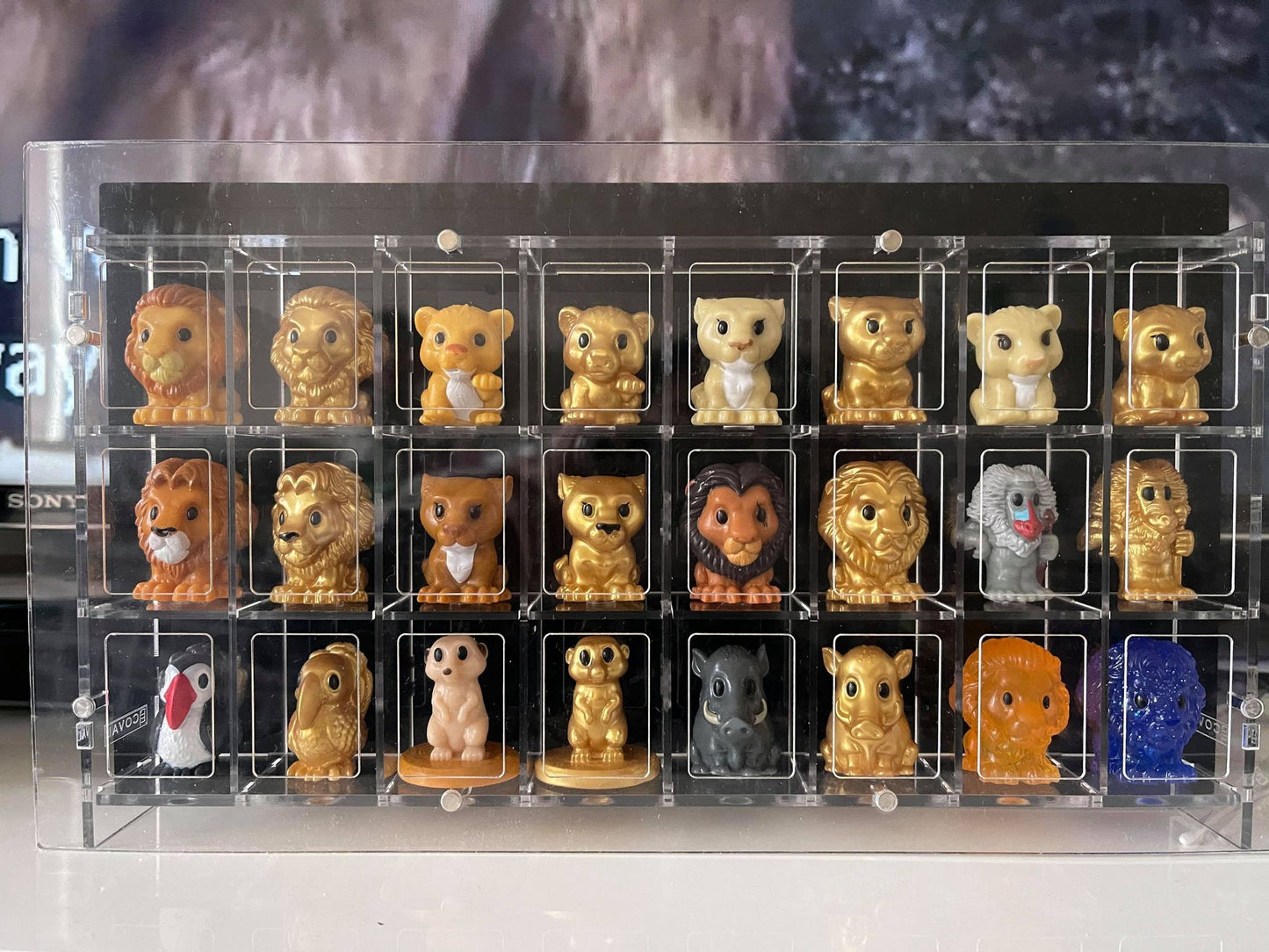 Lion King Ooshies Acrylic Display Case