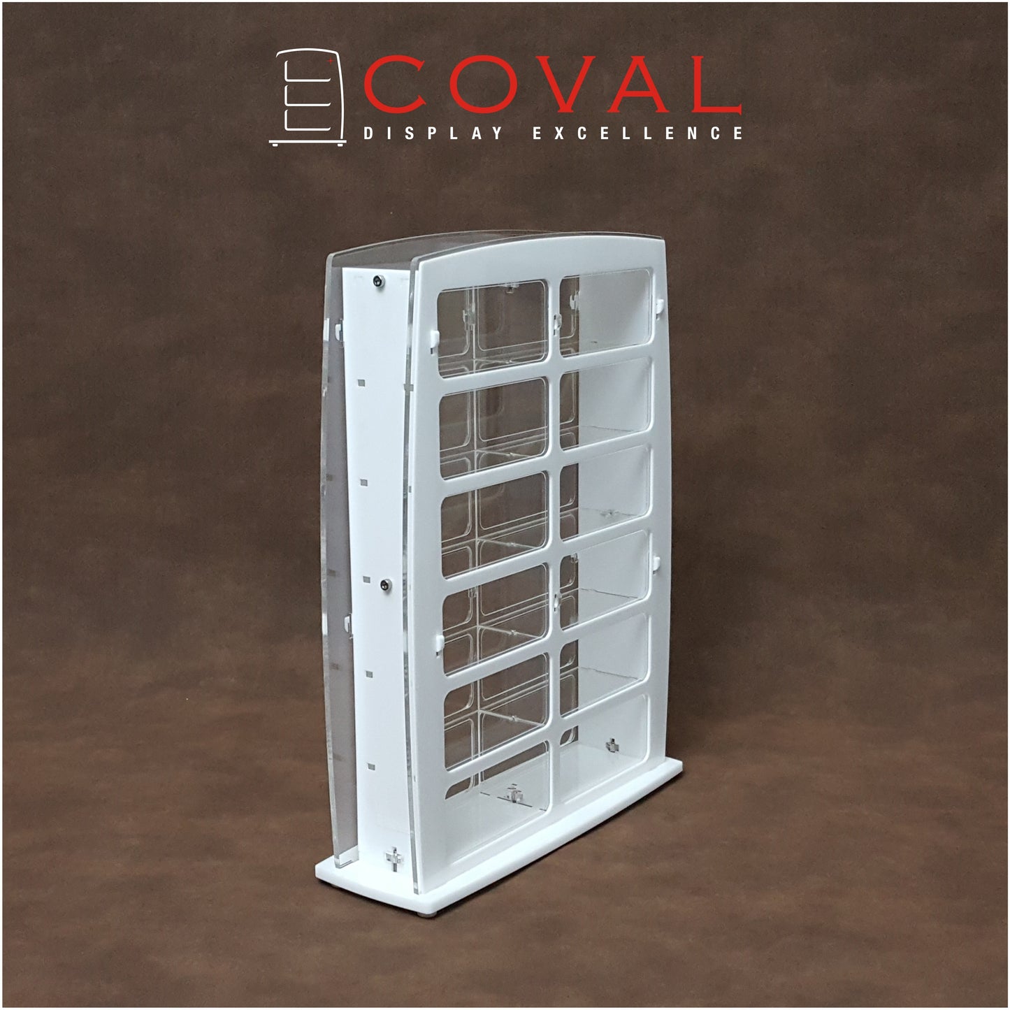 ST-206W Display Stand - 2 x 6 Vertical (White Frame)