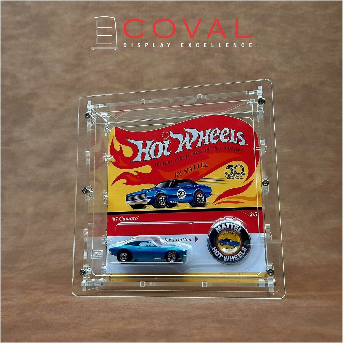 HOS-101 Acrylic Display Case for Single Carded Hot Wheels Original Sixteen