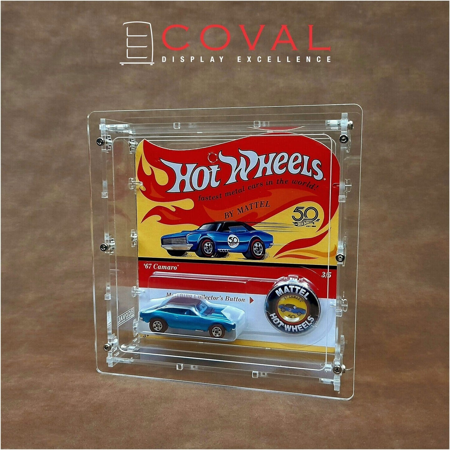 HOS-101 Acrylic Display Case for Single Carded Hot Wheels Original Sixteen