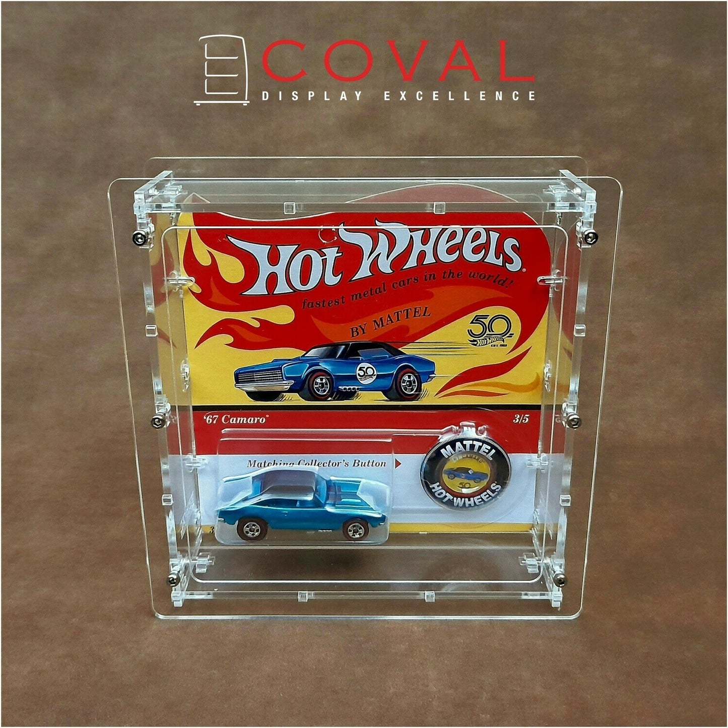 HOS-101 Acrylic Display Case for Single Carded Hot Wheels Original Sixteen
