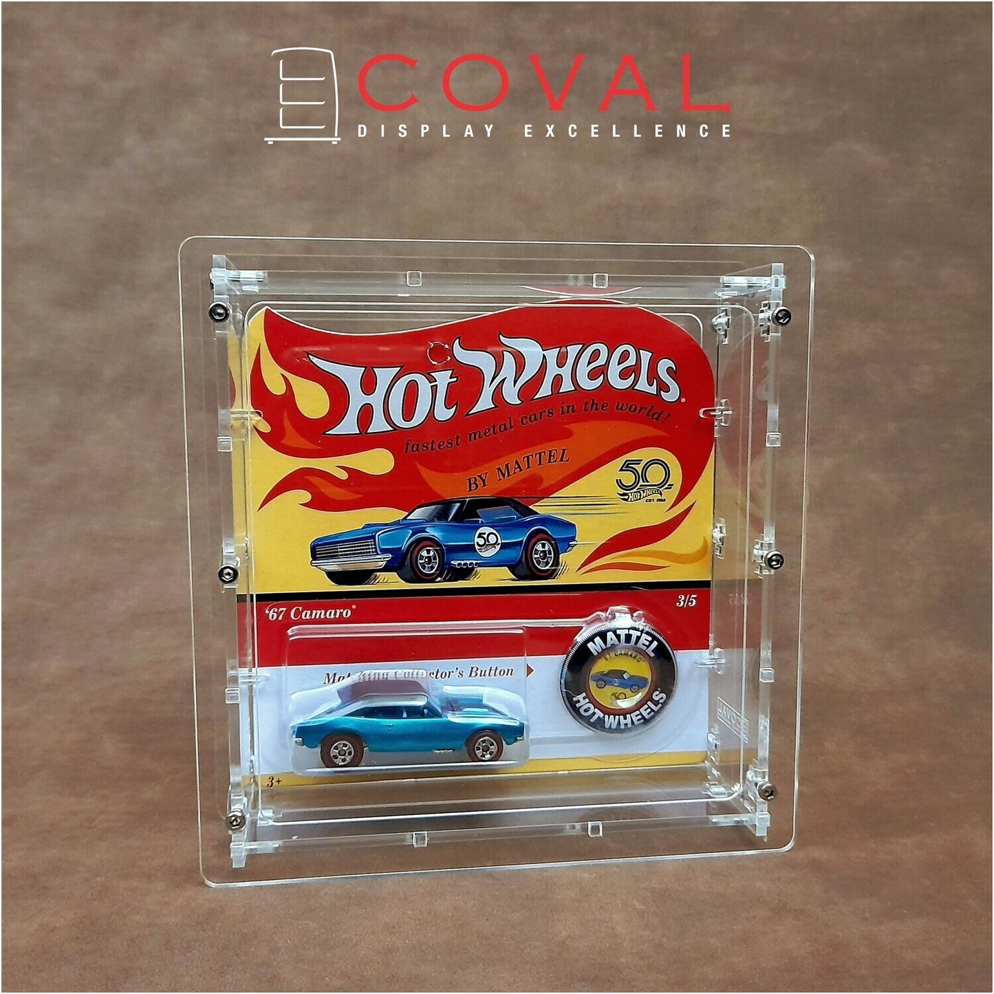 HOS-101 Acrylic Display Case for Single Carded Hot Wheels Original Sixteen