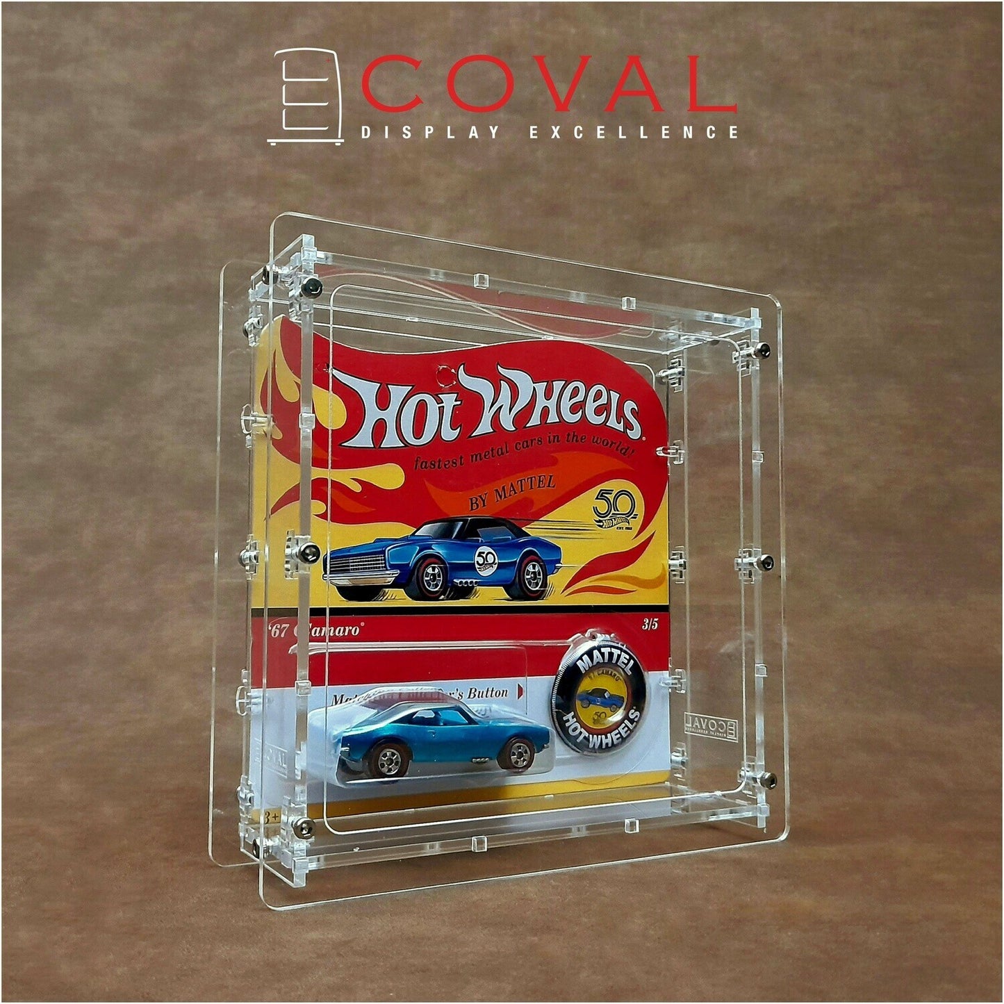 HOS-101 Acrylic Display Case for Single Carded Hot Wheels Original Sixteen