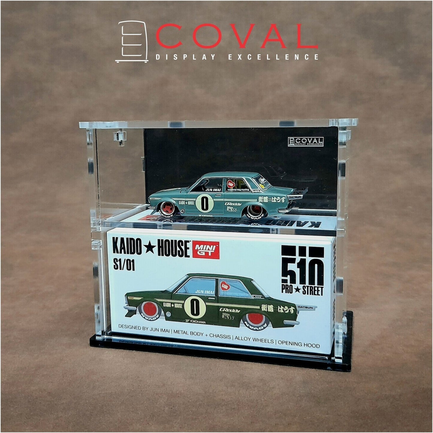 SMG-102K Acrylic Display Cabinet for Mini GT x Kaido House Car and Box