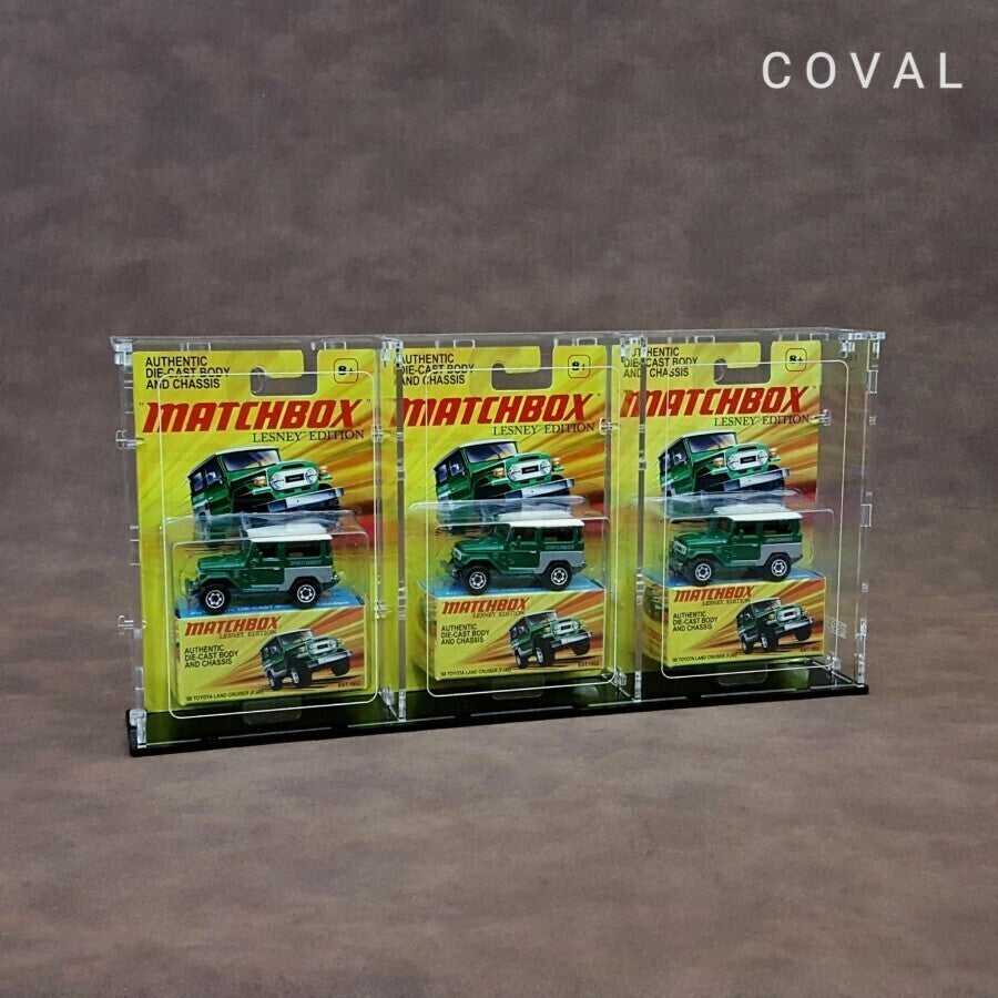 SRC-301 Acrylic Display Case for 3 x 1 Carded RLC and Mainline Hot Wheels *Stackable *Wallmountable