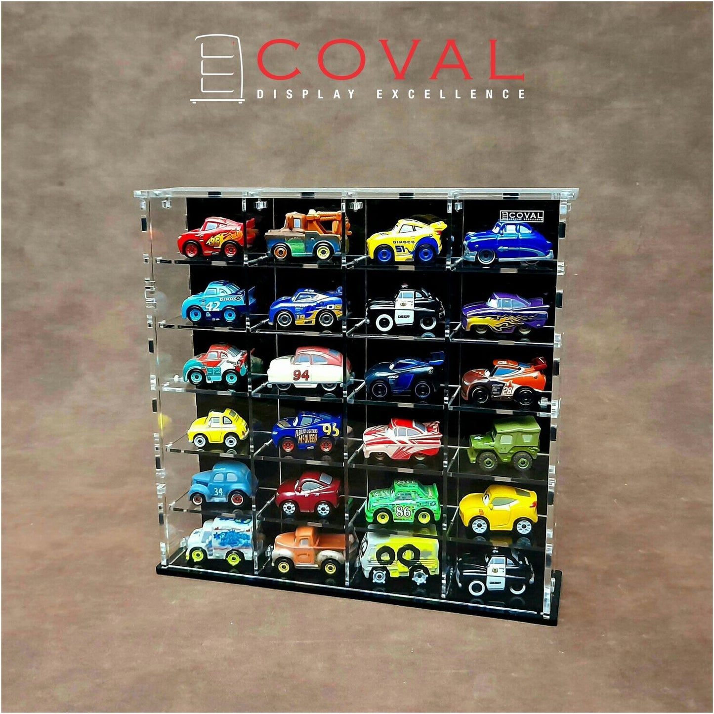 MNC-406 Acrylic Display Case for Disney PIXARMini Racers CARS Holds 24