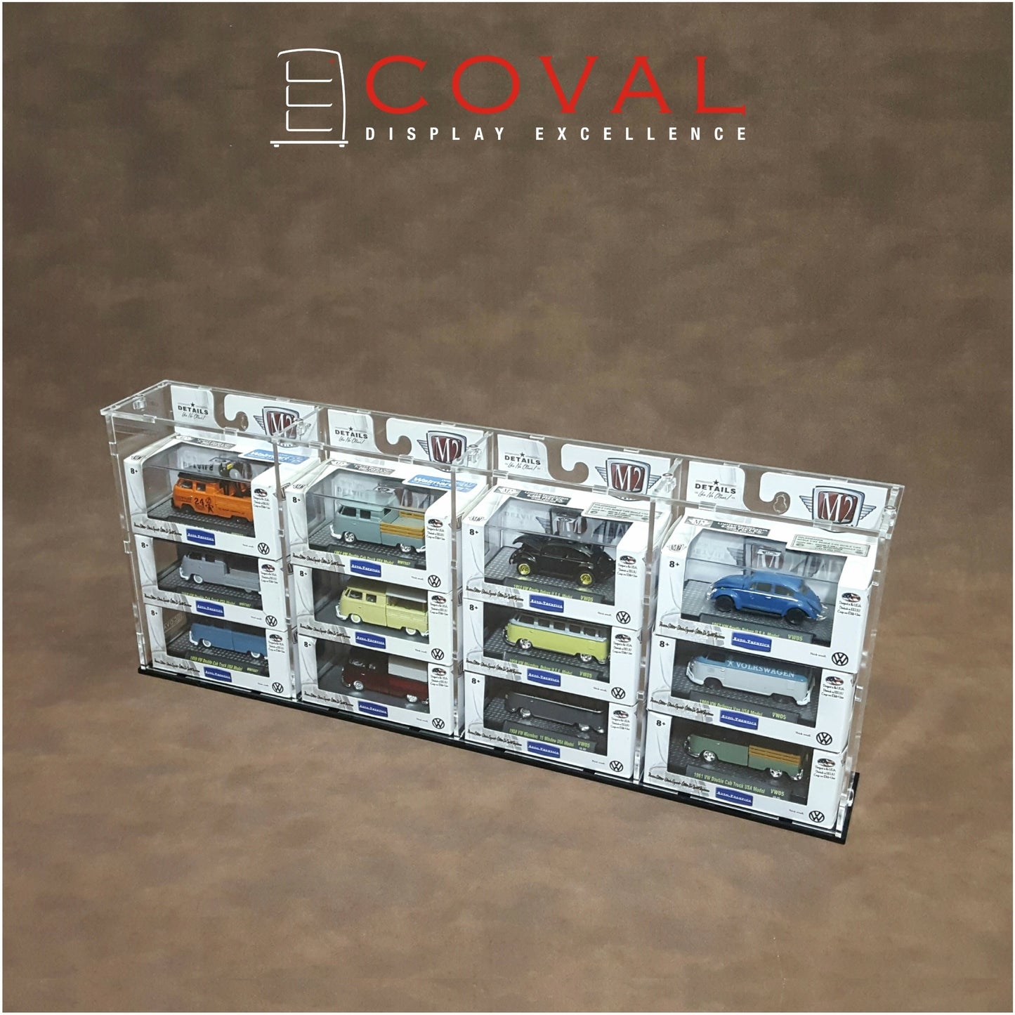 SMT-403 Acrylic Display Case for 1/64 M2 Machines Boxed Car Holds 12