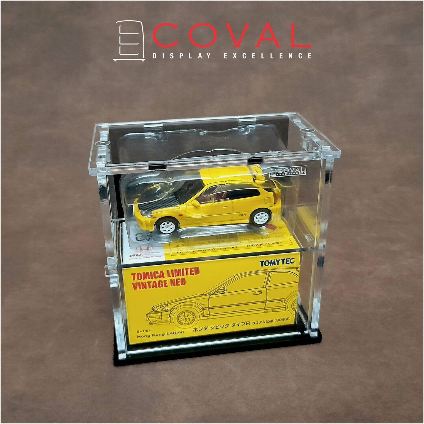 SLV-102B Acrylic Display Cabinet for Single Tomica Limited Vintage TLV 1:64 Car and Box