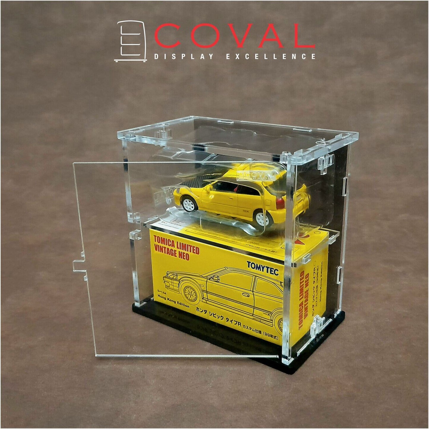 SLV-102B Acrylic Display Cabinet for Single Tomica Limited Vintage TLV 1:64 Car and Box