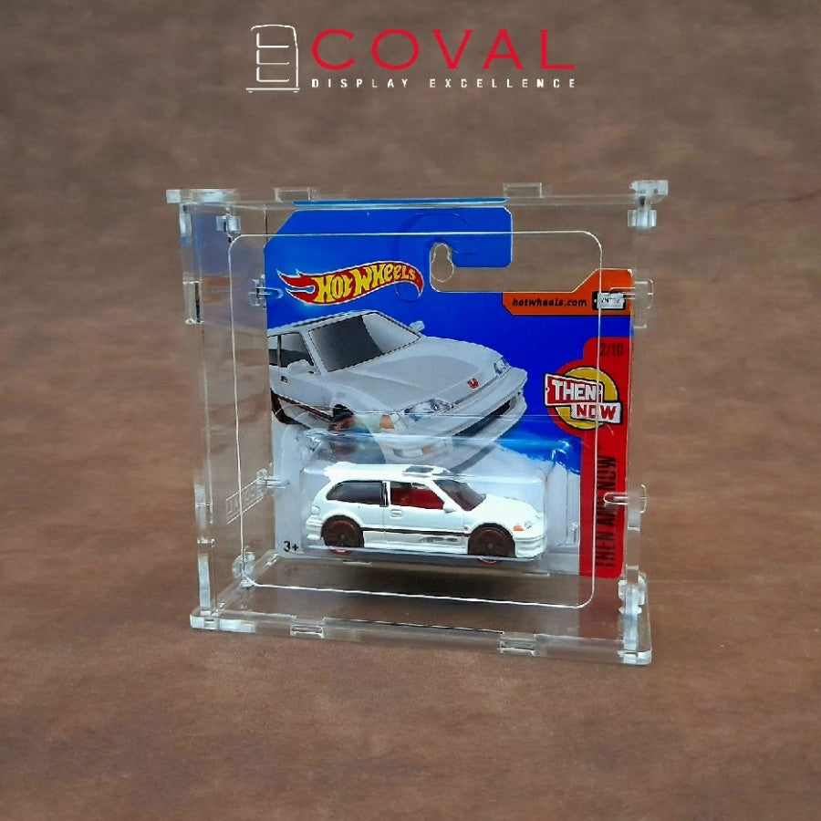 SSC-101 Acrylic Display Case for 1 x 1 Carded Mainline Short Card Hot Wheels *Stackable *Wallmountable
