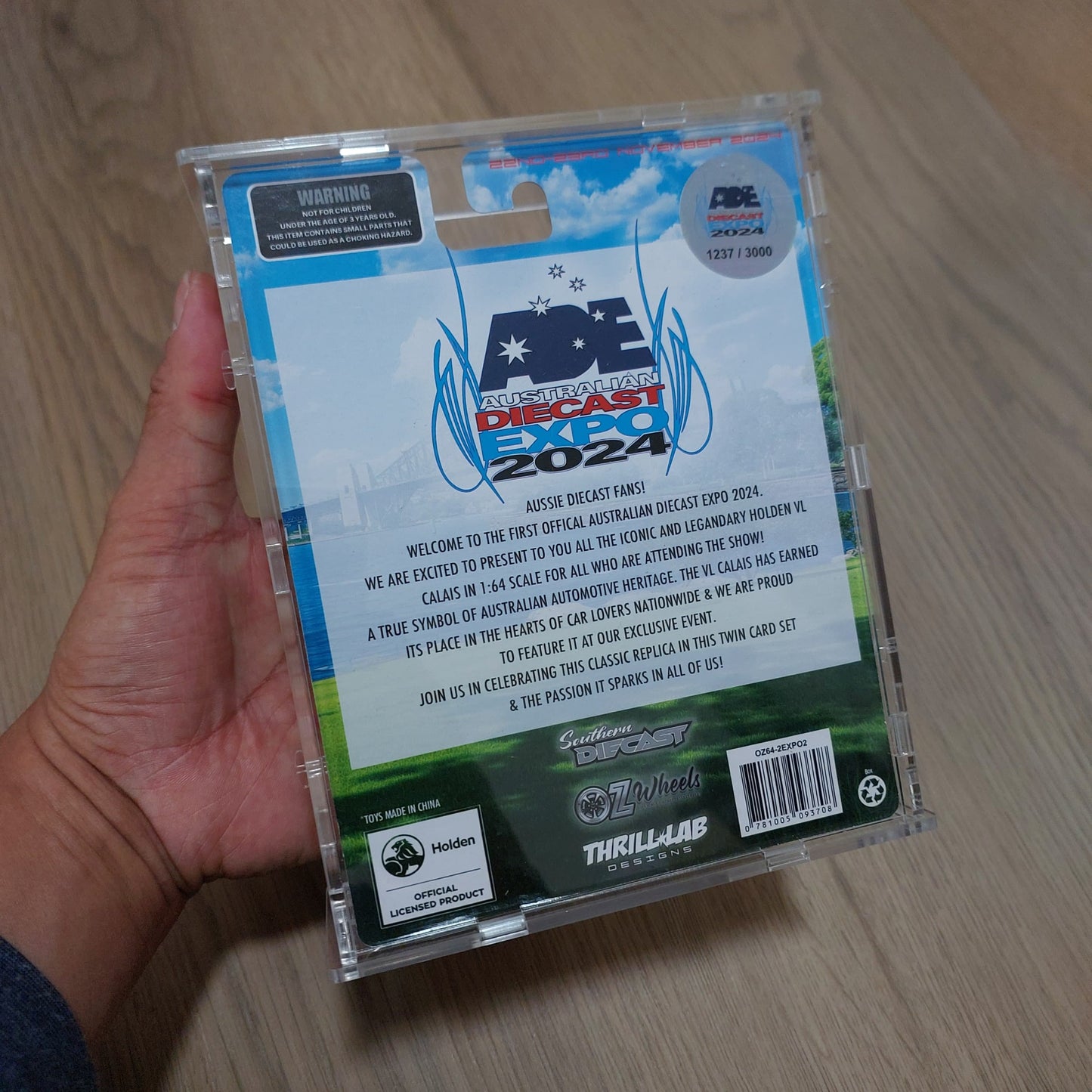 OZW-101T Acrylic DIsplay Case for Single Carded OZWheels Car