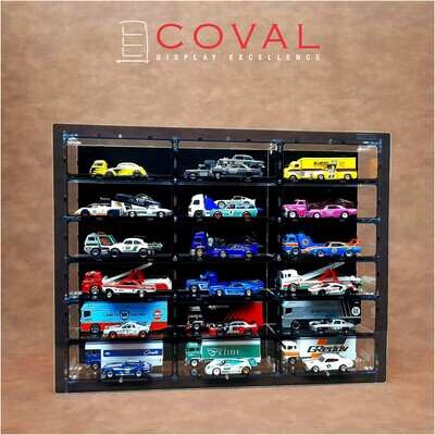 HTC-306 Acrylic Wall Display for 3 x 6 Hot Wheels Team Transport Loose Car