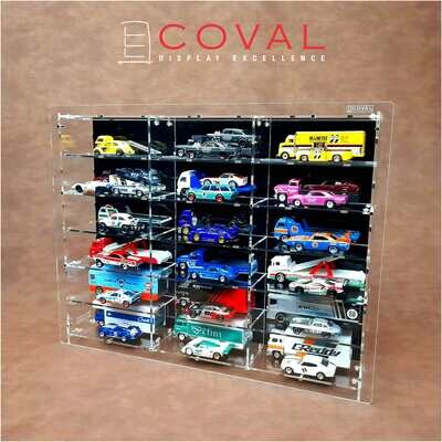 HTC-306 Acrylic Wall Display for 3 x 6 Hot Wheels Team Transport Loose Car