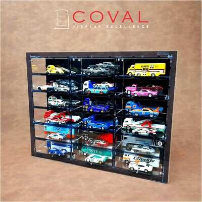 HTC-306 Acrylic Wall Display for 3 x 6 Hot Wheels Team Transport Loose Car