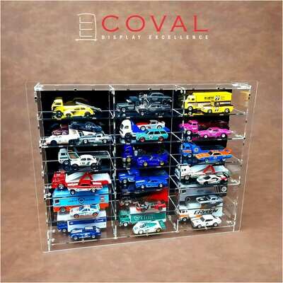 HTC-306 Acrylic Wall Display for 3 x 6 Hot Wheels Team Transport Loose Car
