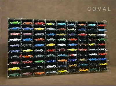 LST-910W Acrylic Wall Display for 1/64 Loose Car Holds 90