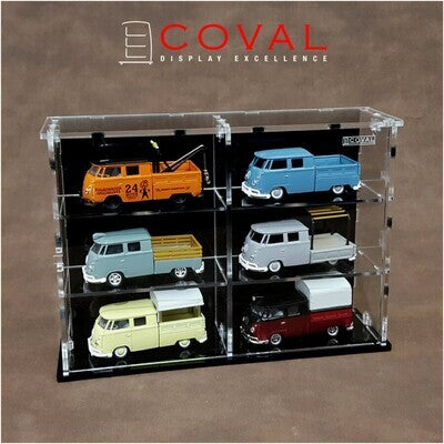 SMD-203 Acrylic Display Cabinet Holds 1/64 Loose Cars Holds 2 x 3