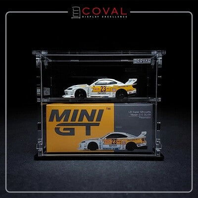 SMG-102VB Acrylic Display Cabinet for Single Mini GT, Poprace Car and Box with Front Vertical Door