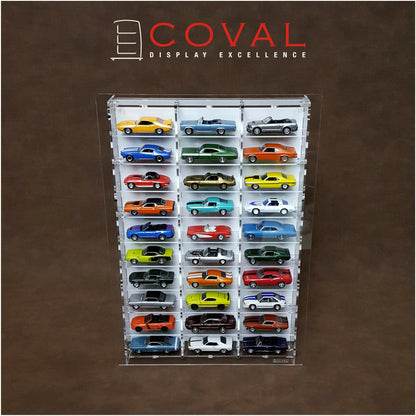 LST-310 Acrylic Wall Display for 1/64 Loose Cars Holds 30