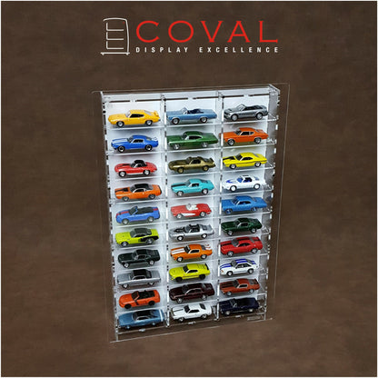LST-310 Acrylic Wall Display for 1/64 Loose Cars Holds 30