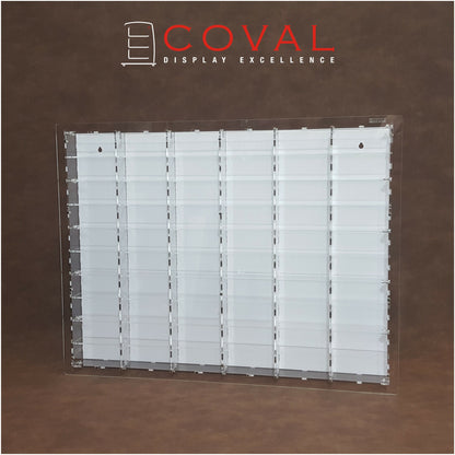 LST-610 Acrylic Wall Display for 1/64 Loose Cars Holds 60