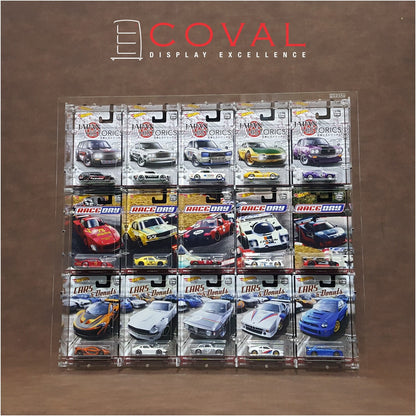 CRF-503 Acrylic Wall Display for 5 x 3 Hot Wheels RLC and Mainline