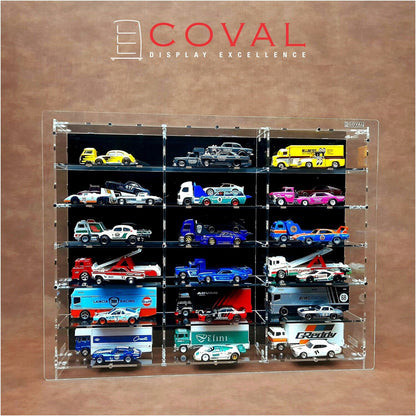 HTC-306 Acrylic Wall Display for 3 x 6 Hot Wheels Team Transport Loose Car
