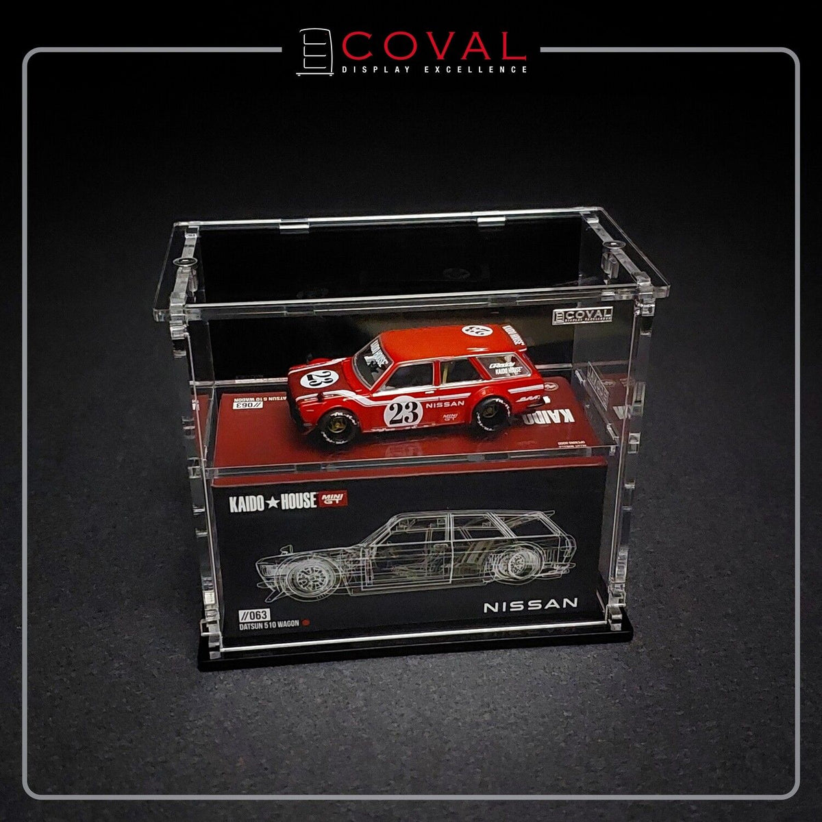 SMG-102KB Acrylic Display Cabinet for Mini GT x Kaido House Car and Bo ...