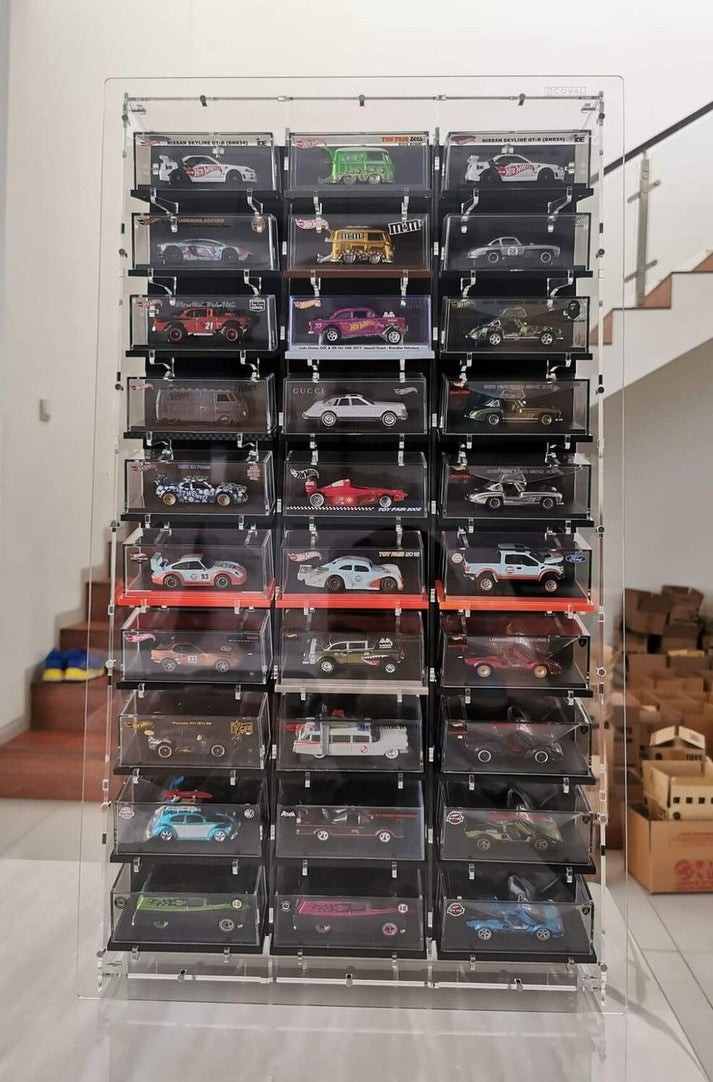 BRC-310 Acrylic Display Case for Basic Boxed Hot Wheels RLC holds 3 x ...