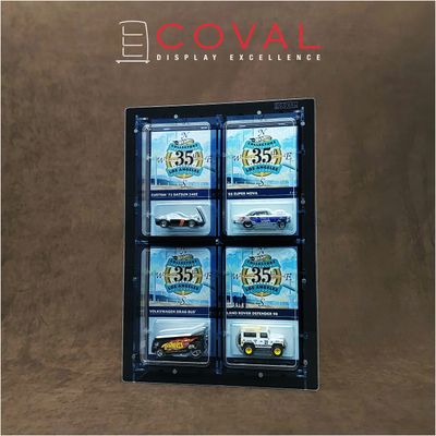 CRF-202 Acrylic Wall Display for 2 x 2 Mainline and RLC Carded Hot Wheels