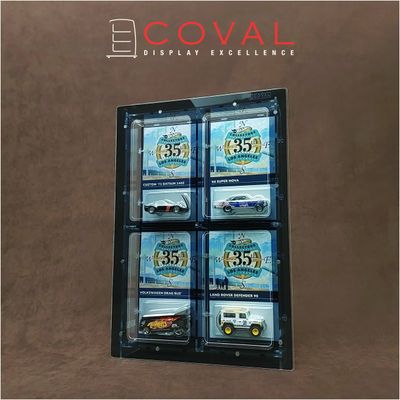 CRF-202 Acrylic Wall Display for 2 x 2 Mainline and RLC Carded Hot Whe ...