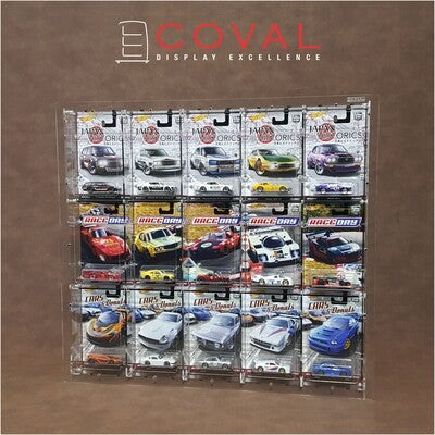 CRF-503 Acrylic Wall Display for 5 x 3 Hot Wheels RLC and Mainline