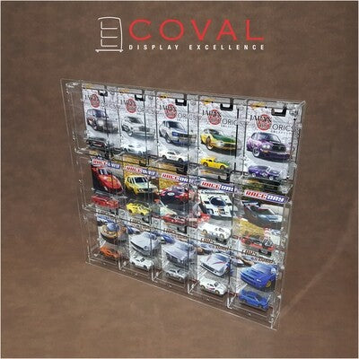 CRF-503 Acrylic Wall Display for 5 x 3 Hot Wheels RLC and Mainline