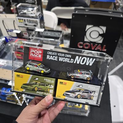 PRE-012 Acrylic Display Cabinet for 2 Pop Race Car and Box